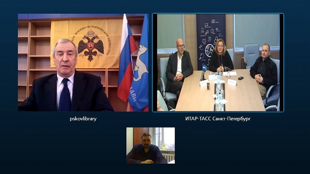 Телемост Псков-Вологда-Великий Новгород состоялся в Санкт-Петербурге