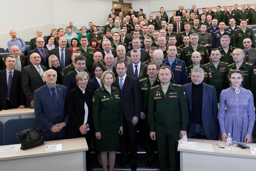 Владимир Мединский выступил с лекцией в Военной академии Генштаба Вооруженных Сил РФ