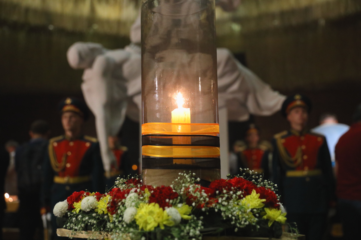 В Бородино и на Поклонной горе зажгли свечи по случаю Дня памяти и скорби
