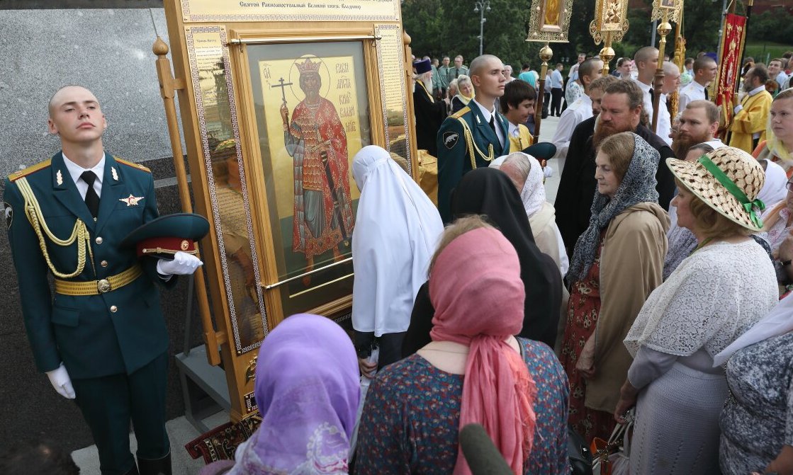 Москва. Божественная литургия в День празднования 1030-летия Крещения Руси