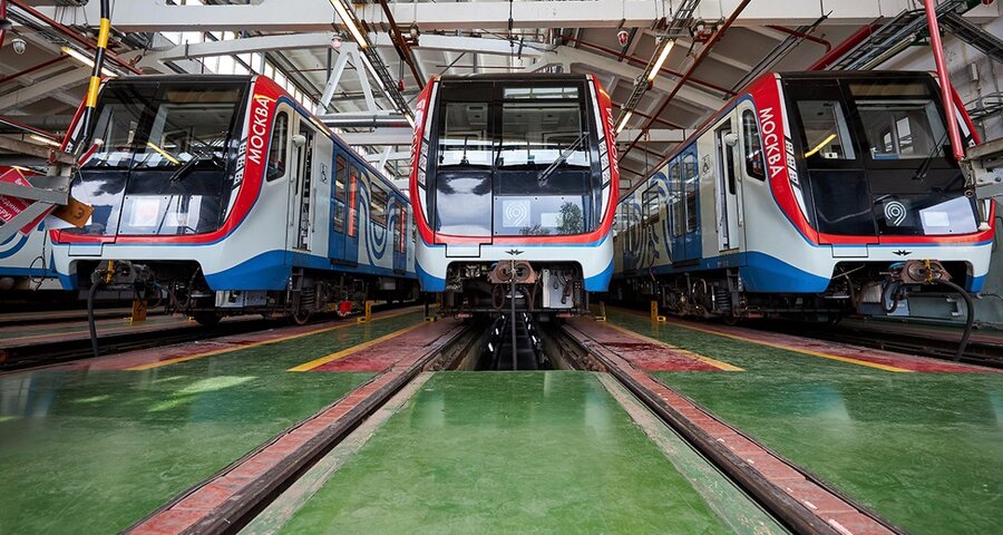 Москва. Запуск метропоезда «Путь к Победе»
