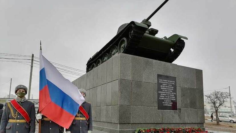 Танк Т-34 «Челябинский колхозник» открыт после реставрации на Мамаевом кургане