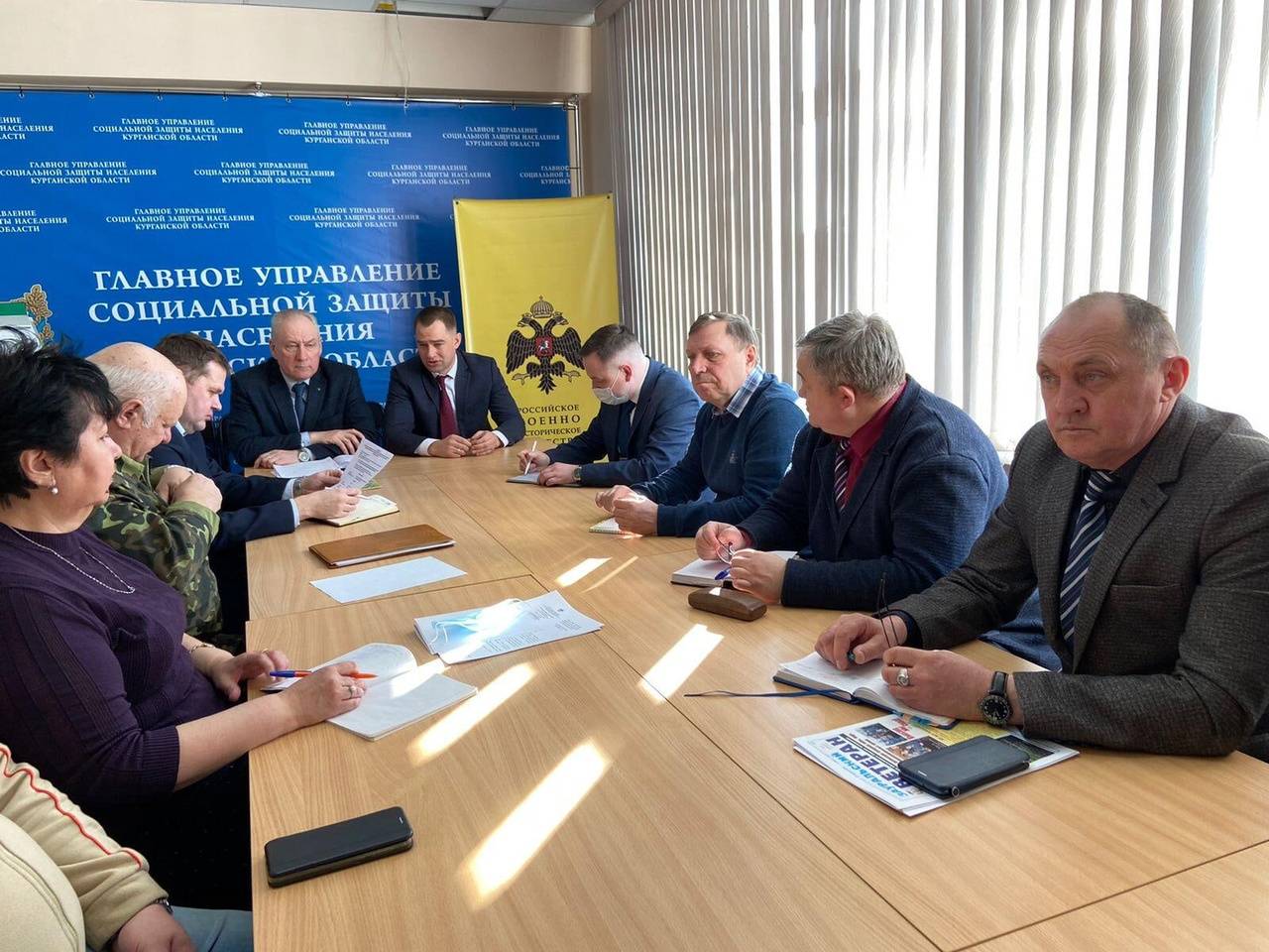 В Курганской области прошла встреча представителей ветеранских организаций, регионального отделения РВИО, ДОСААФ, Пограничного управления ФСБ России