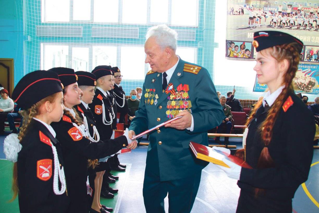 Прием в кадеты Краснинских школьников Липецкой области