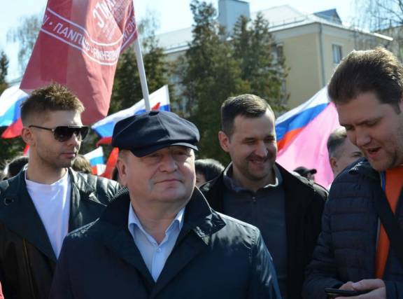 Члены РВИО на первомайском митинге