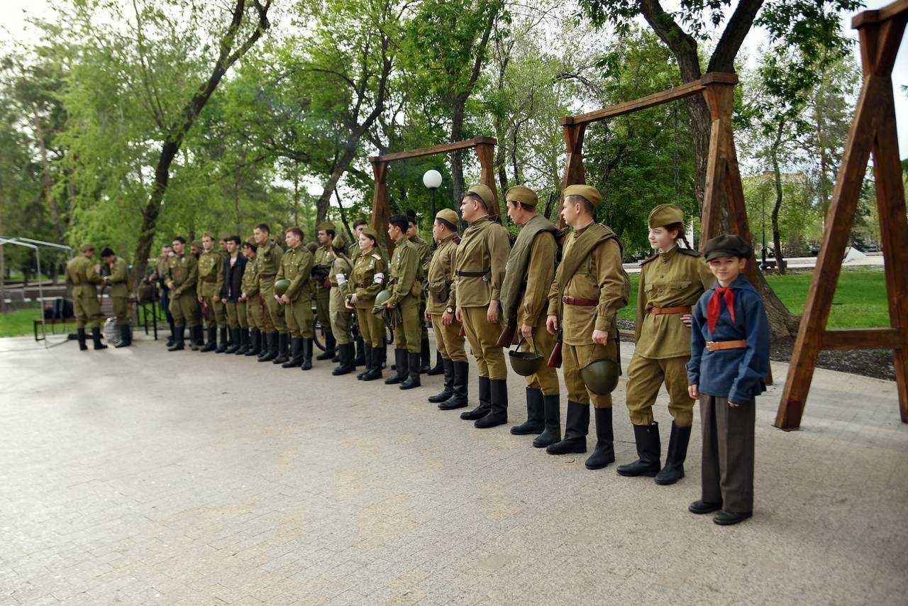 В выставочном комплексе "Салют, Победа!" (г. Оренбург) состоялись съемки учебного исторического фильма