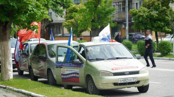 В Урванском районе прошел военно-патриотический автопробег