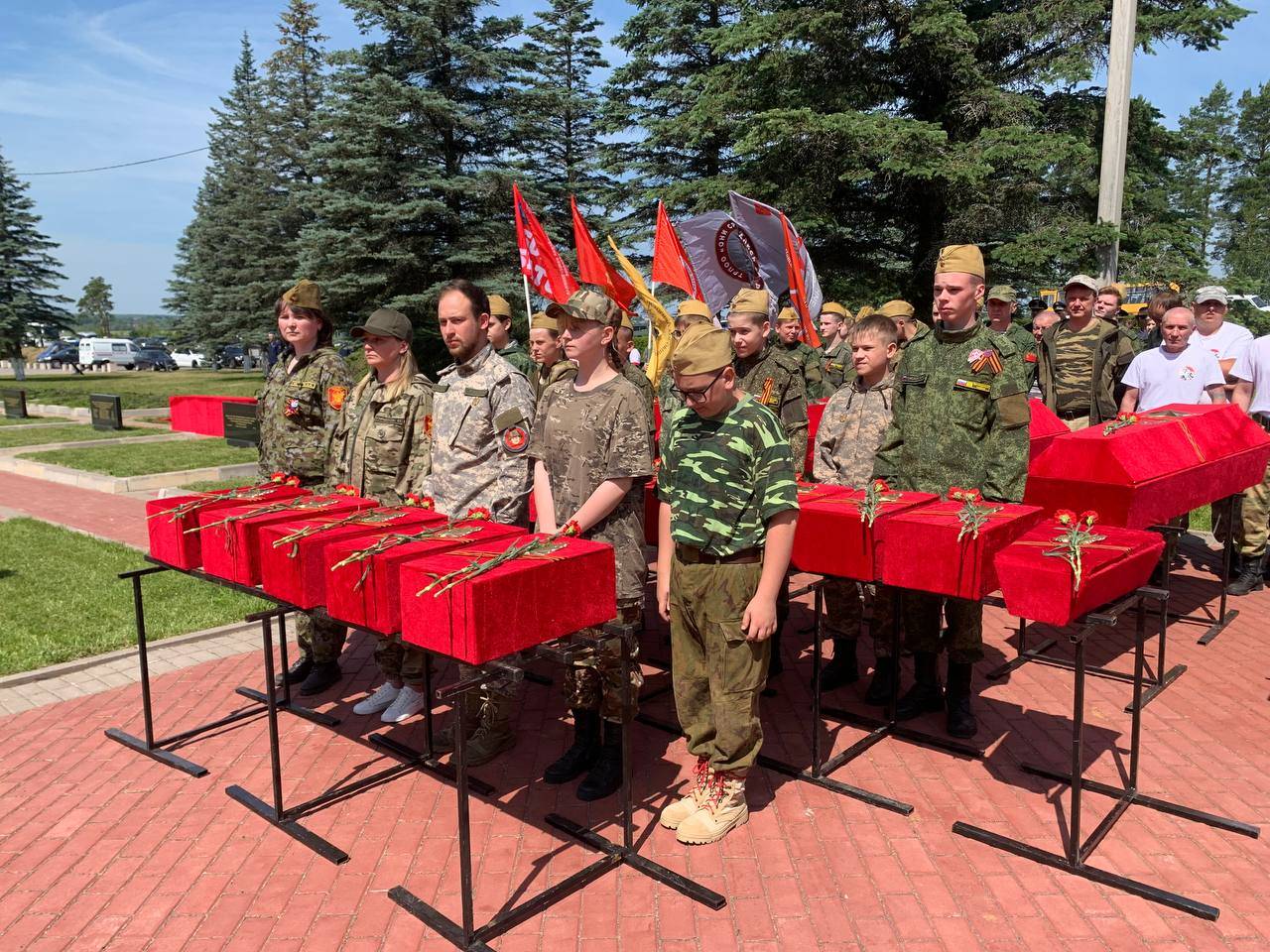 В Белеве состоялось захоронение воинов, павших в годы Великой Отечественной войны