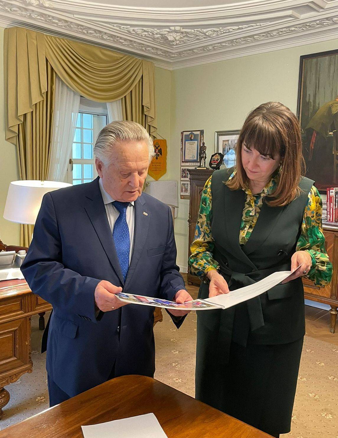 Состоялась рабочая встреча Советника Председателя РВИО Р. И. Мединского с председателем РО РВИО в Республике Мордовия Г. А. Куршевой