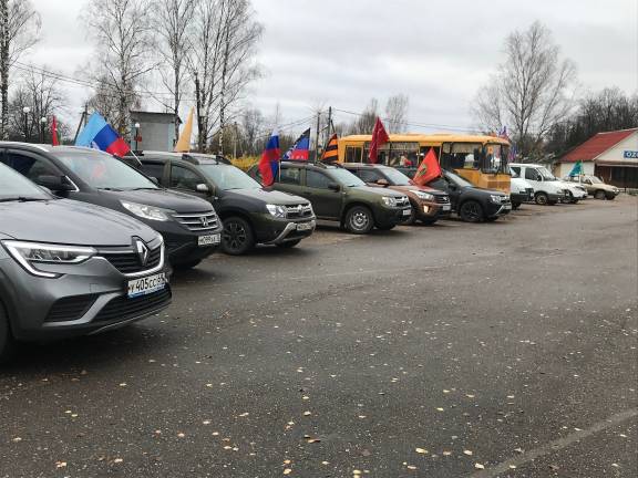 При участии членов Тверского регионально отделения РВИО в Жарковском муниципальном округе прошел автопробег «Вместе мы сильнее!»