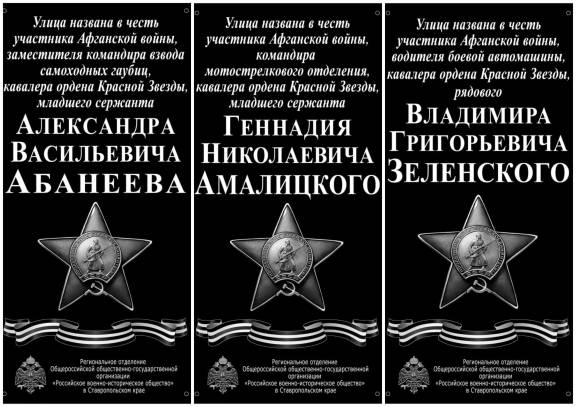 Героям-афганцам посвящается: в Грачёвском муниципальном округе состоялось открытие мемориальных досок в рамках проекта РО РВИО СК «Улица Героя»