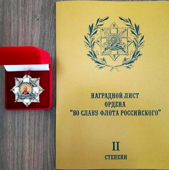 Руководитель Рыбинского местного отделения РВИО получил орден «Во славу флота российского» II степени 
