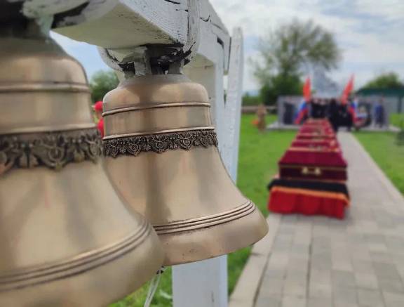 Торжественная церемония захоронения 7 красноармейцев – участников Битвы за Кавказ, поднятых поисковиками РО РВИО СК