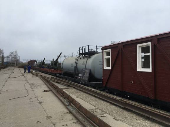 Подготовка к запуску Поезда Победы «Молотов»