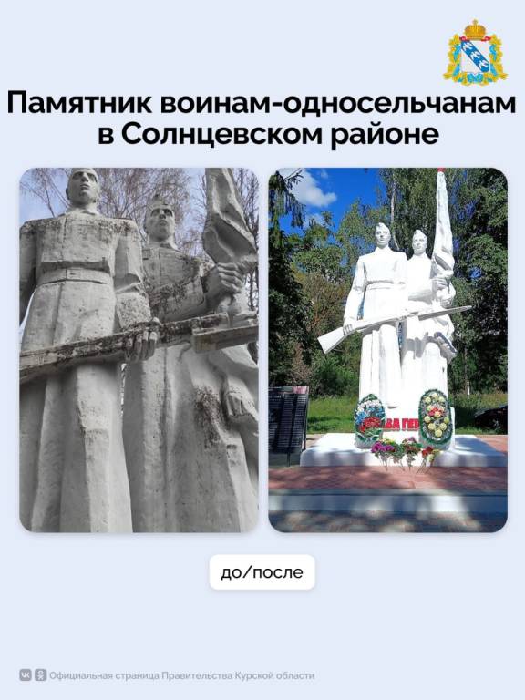 При содействии РВИО в Солнцевском районе отремонтировали памятник воинам-односельчанам