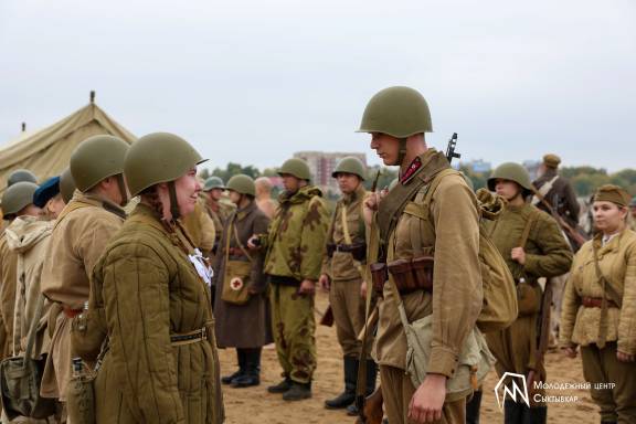 Военно-историческая реконструкция подвига Героя Советского Союза Оплеснина Н.В. 1941 г.