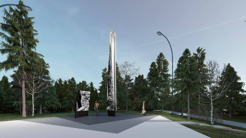 Стела "Оха – Город трудовой доблести"